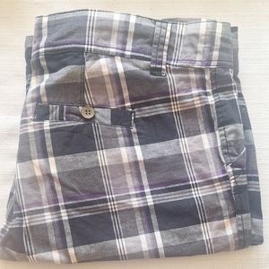 Plaid Purple & Black Shorts